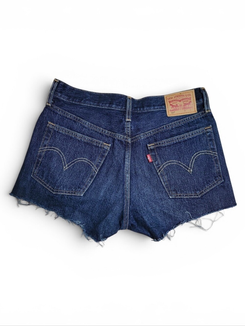 Levi's Dark Indigo Denim Cutoff Shorts